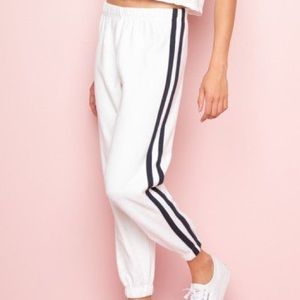 NWT Brandy Melville White Felicia Sweatpants